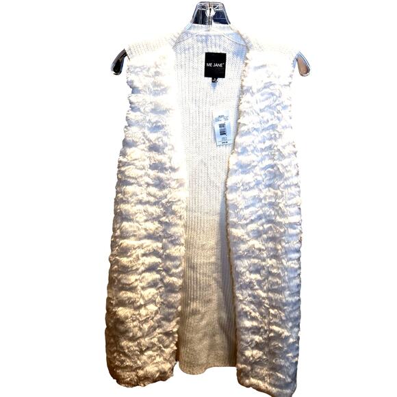 NWT Me Jane Small White Women's Vest Coat Jacket Misses Size S 4 6 New With Tags - Picture 2 of 6